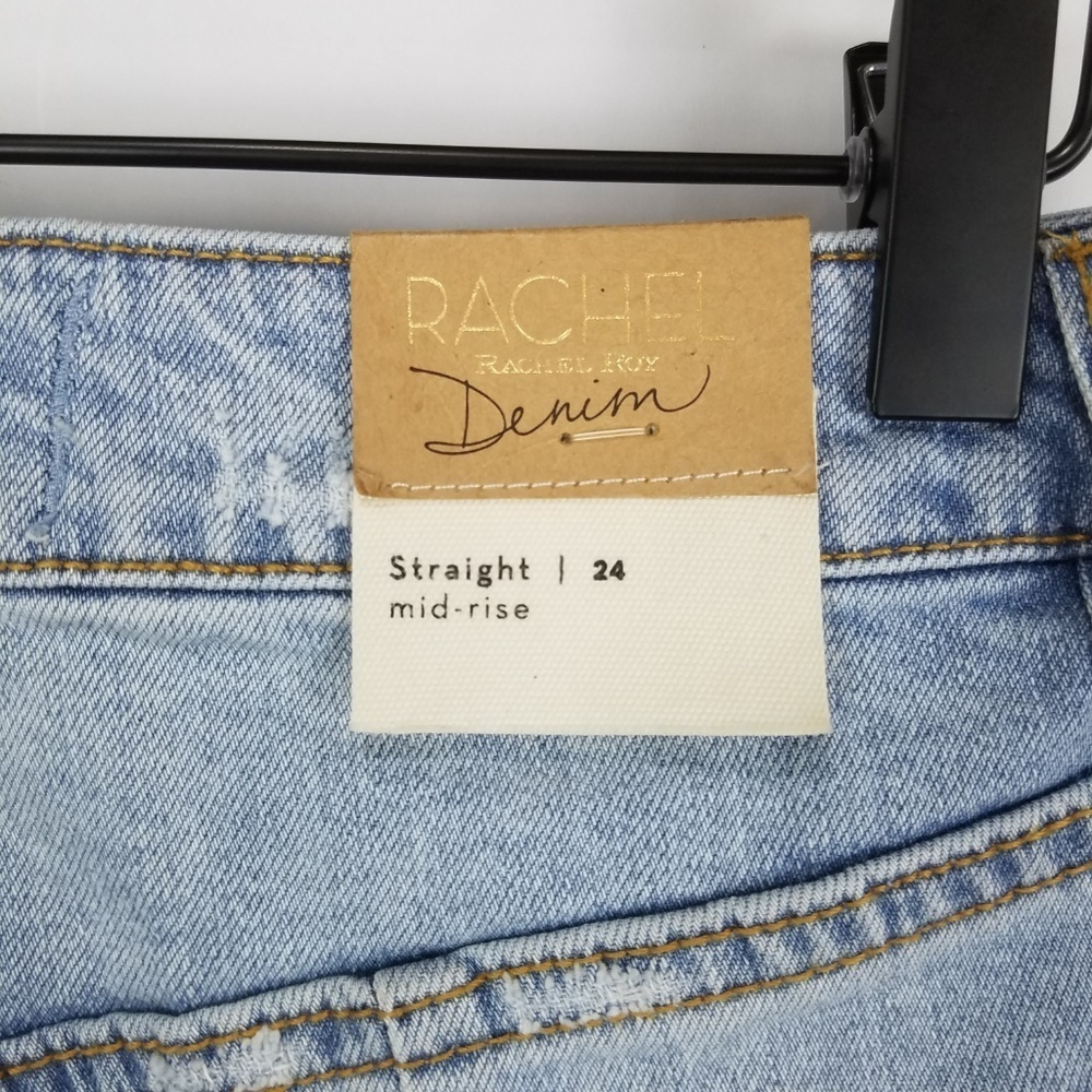 Rachel Roy Jeans Womens 24 Seam Mid-Rise Straight Ankle Cropped Shadow Pocket - Picture 7 of 8